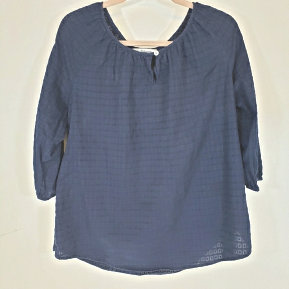Navy Blue XL Women's Blouse, by Croft&Barrow
